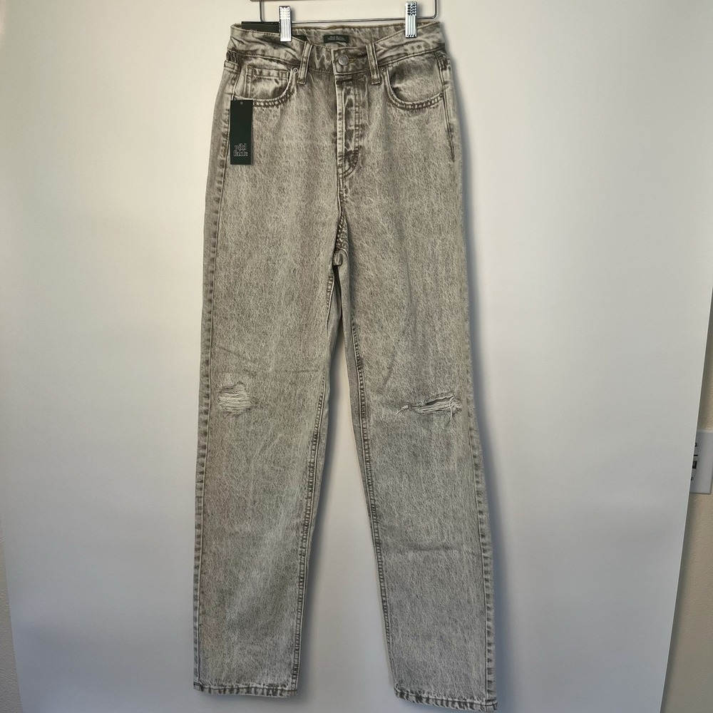 Wild Fable Women's High Rise Straight Jeans Size 2 90's Mom Light Wash NWT